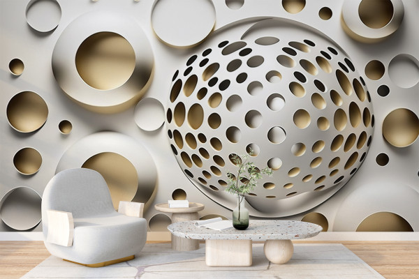 Фотошпалери 3D Розкішна концепція з кіл