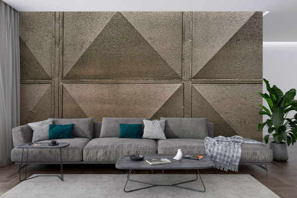 Фотошпалери 3D Фон з металевих ромбів з текстурою фарби