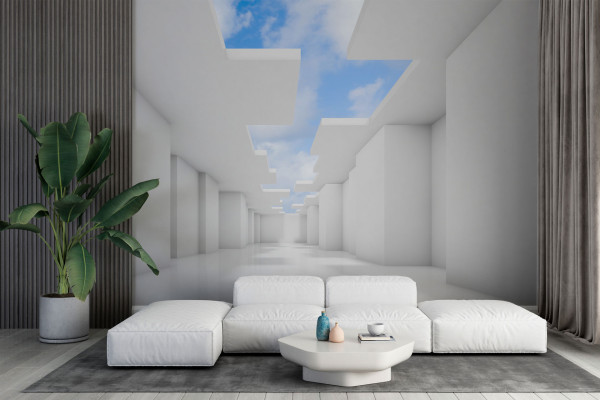 Фотошпалери 3D Простір між фігурами