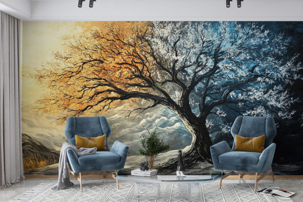 Фотошпалери Полум'я та лід