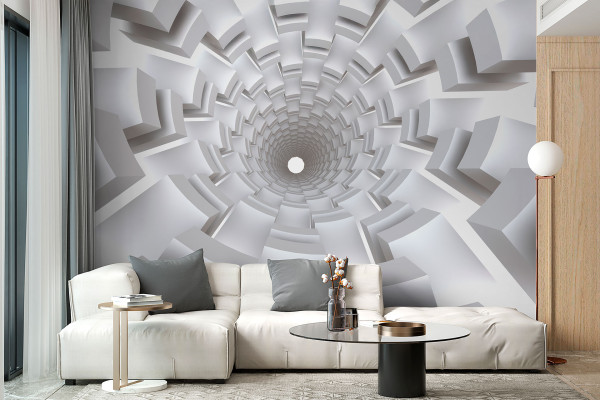 Фотошпалери Абстрактний геометричний тунель