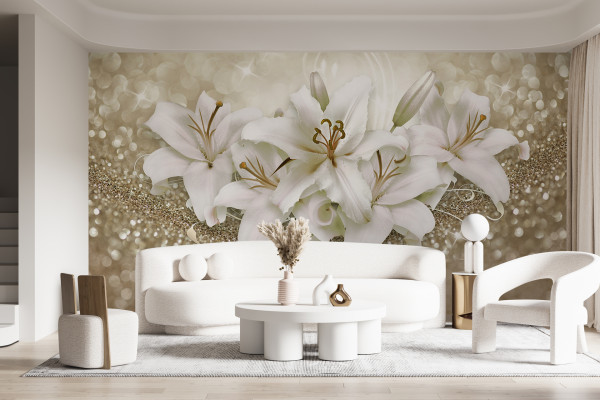 Фотошпалери 3D Прекрасні лілії