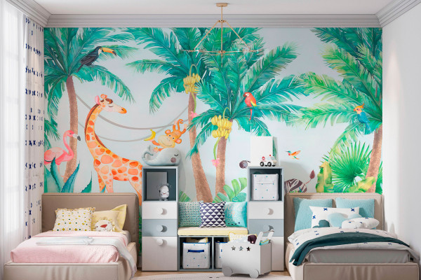 Фотошпалери дитячі Тропічні джунглі