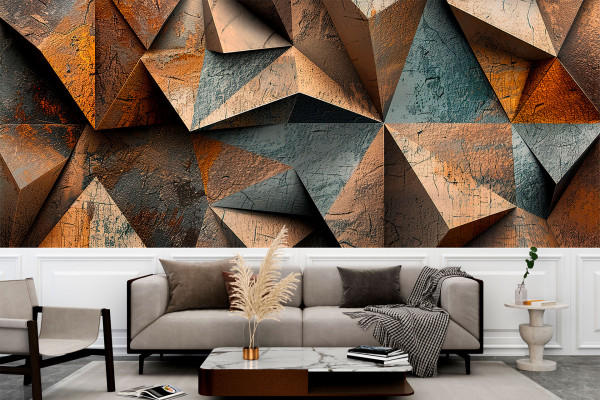 Фотошпалери Тривимірний геометричний калейдоскоп