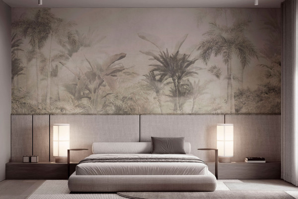 Фотошпалери Тропічний ліс: гранж-панорама, фон