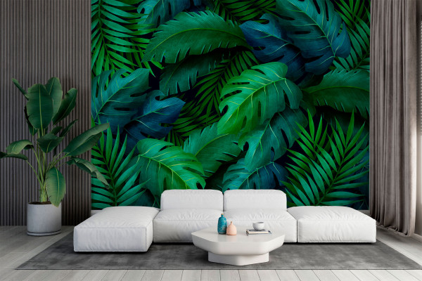 Фотошпалери Соковите листя тропіків