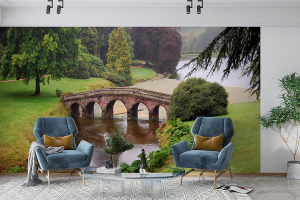 Фотошпалери Старовинний міст через річку