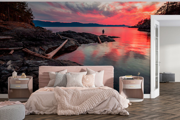 Фотошпалери Мальовничий вид на озеро на світанку