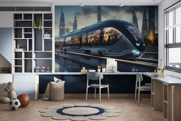 Фотошпалери Подорож сучасним поїздом