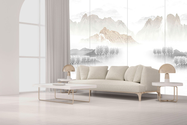 Фотошпалери Фреска «Гори в тумані»