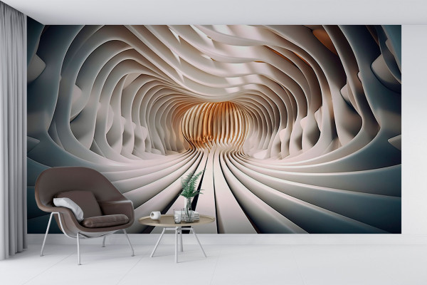 Фотошпалери Футуристичний хвилеподібний дизайн