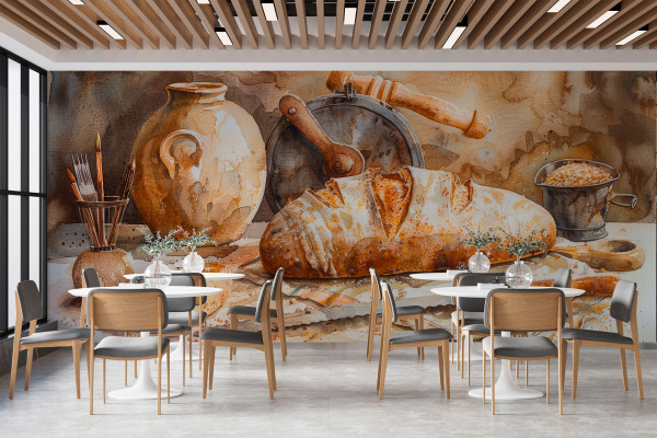 Фотошпалери Натюрморт з хлібом